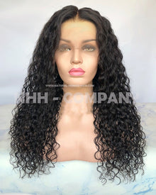  Human Hair Wig 20 Inch Natural Hairline Bleach Knots Natural Color Curly Glueless Full Lace Wig