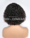 Human Hair Wig 8 Inch Bob Curly Pre-plucked Bleached Hairline Lace Front Wig