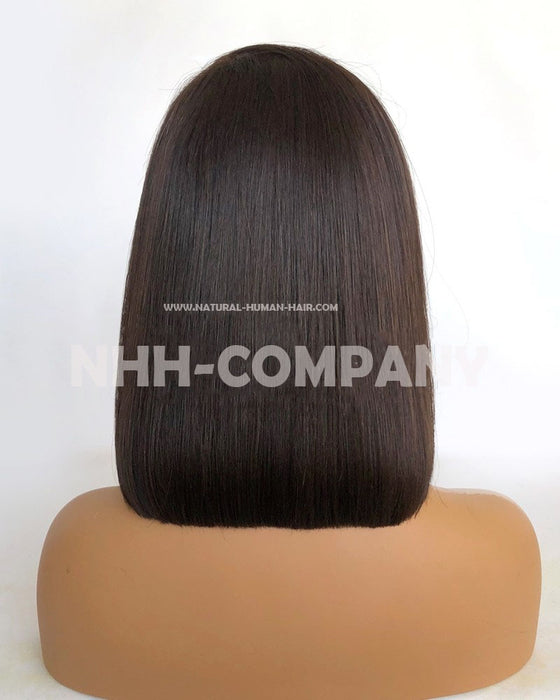 Human Hair Wig  12 Inch Bob T Lace Closure Wig