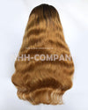 Human Hair Wig Body Wavy Ombre Color Glueless Full Lace Wig