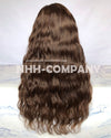 Human Hair Wig 24inch color #4 Natural Wavy 180% Density Human Hair Lace Front Wig
