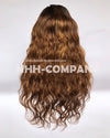 Human Hair Wig  20 Inch Virgin Hair Ombre color Natural Wave Glueless Lace Front Wig