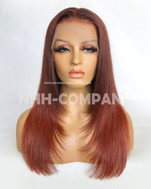  Human Hair Wig Ombre Color 16 Inch T Lace Closure Wig