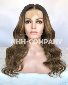  Human Hair Wig 18inch Wavy Virgin Hair Glueless Lace Front Wig