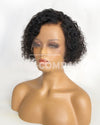 Human Hair Wig 8 Inch Short Curly  Bleached Knots Natural Hairline Lace Front Wig