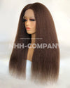 Human Hair Wig 24 Inch Kinky Straight  Lace Front Wig